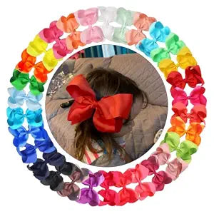 CÉLLOT Big 6" Hair Bows for Girls Alligator Clips Toddler Hair Accessories