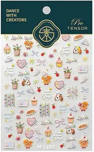 Small Cute Sticker 3D Relief Design Decals for iPhone 17 PRO / 17 PROMAX Cell Phone Camera Screen Lens,for NintendSwitch Game Handle ControllersScrapbooking Laptop Diary Planner Collage DIY (M-1153)