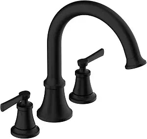 Northerly Two Handle Roman Tub Trim Kit, Satin Black