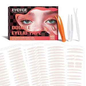 Double Eyelid Tape for Hooded Eyes, Invisible Single-Sided Strips, 632 PCS