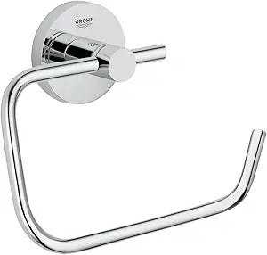 GROHE 40689001 Essentials Wall-Mounted Toilet Paper Holder, Starlight Chrome