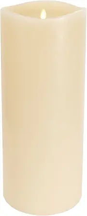 Luminara Grand Pillar Flameless LED Candle, Ivory 6.25" x 15", Battery Operated Real Wax w/Timer, Moving Flame, Realistic Unscented Home Decor Safe
