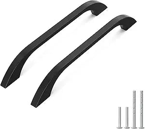 homdiy Black Cabinet Handles Drawer Handles Aluminum Kitchen Cabinet Hardware Matte Black Cabinet Pulls, 20 Pack 6-1/4 Inch (160mm Hole Center)