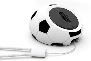 Soccer Mini Wireless Mouse, 2.4G & Bluetooth Rechargeable Gift