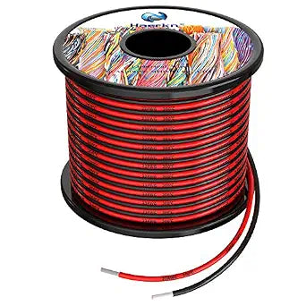 Haerkn 22awg Silicone Electrical Wire Cable 2 Colors 100ft Spool