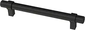 Franklin Brass (30-Pack) Matte Black Cabinet Handles, 5-1/16 Inch Hole Center, Casual Pulls for Drawers, Kitchen Cabinet Door, Dressers | Simple Wrapped Bar