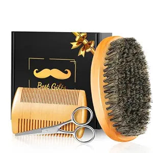 Mens Gift Set with Beard Brush Beard Comb,Christmas Mens Stocking Stuffers