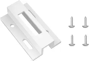 Patio Sliding Door KeeperHook Style LatchE 2124 Latch Lock Replacement Pella,Micron 1200 Series,Viking Doors and Other Sliding Glass Doors,Extruded Aluminum (White) (1 Pack)