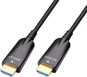 DTECH 10m Fiber Optic HDMI Cable 4K 60Hz 1080p HD Video 3D ARC HDCP CEC High Speed Long Cord for Computer Monitor TV Projector (32 Feet, Black)