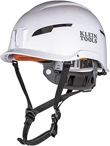 Klein Tools Safety Helmet, Type-2 Safety Helmet 20kV Protection, Non-Vented, Class E, White
