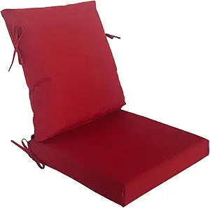 COZYVIDA Outdoor Seat Cushion, Set of 1, 20" x 42",Water-Proof, UV-Resistant 1000+ Hrs, 30D Foam with Recycled Fiber Fill, YKK Zippers, Chili-TPU