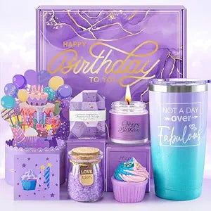 Birthday Gifts for Women Mom Wife, Happy Birthday Bath Set Gift Basket