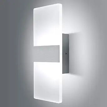 Lightess 12W Dimmable Modern Up Down Acrylic LED Wall Sconce Cool White