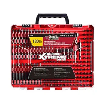Disston BLU-MOL Xtreme 180 Piece Impact Driver/Screwdriver Bit Set E0100501
