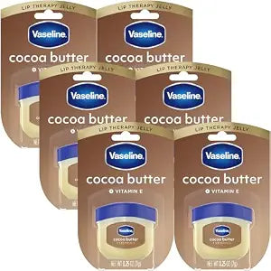 Vaseline Lip Therapy Cocoa Butter 6-Pack ��� Mini Lip Balms for Soft, Glowing Lips, 0.25 Oz Ea