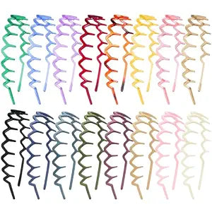 Duufin 16 Pieces Zig Zag Headbands for Women Girls Non Slip Teeth Headband