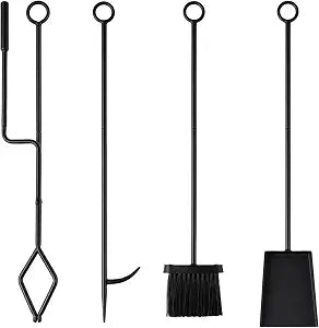 Fireplace Tool Set, 4 Pcs 26 Inch Fireplace Tools with Poker