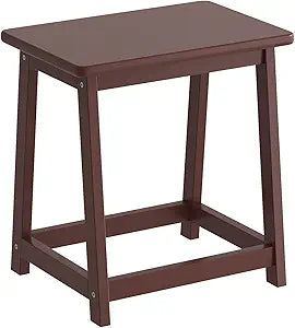 Wooden Step Stool Tall Seat Stool Dining Piano Stool End Side Table Wood Plant Stand Table Indoor Bedside Table Nightstand Flower Pot Stand for Living Room Bathroom Bedroom Kitchen (Coffee)