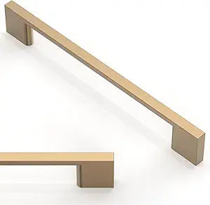 10 Pack Champagne Bronze Cabinet Pulls 6.3 Inch(160mm) Kitchen Cabinet Handles Solid Zinc Alloy Cabinet Hardware Drawer Pulls