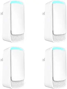 Plug In Air Ionizers - Negative Ion Technology Air Purifier - Quiet Operation Air Freshener for Home, Bedroom, Office, Garage Room - Portable Air Purifiers Odor,Pets Smell - Air Cleaner White (4 Pack∩╝