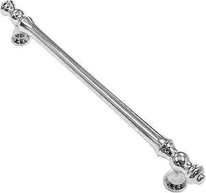Alzassbg 10 Pack Polished Chrome Cabinet Pulls, 7-1/2 Inch(192mm) Hole Centers Vintage Kitchen Hardware Cabinet Handles AL3085CP