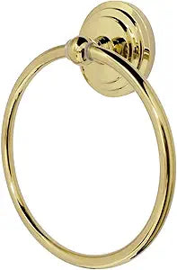 Kingston Brass BA2714PB Milano Towel-Ring, 6-Inch, Polished Brass