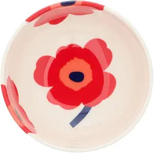 MARIMEKKO Unikko Oiva Small Bowl (3 dl) Refine Your Kitchen Dcor with Our Iconic Red & White Stoneware Stylish Dessert Bowls to Elevate Your Dining Experience