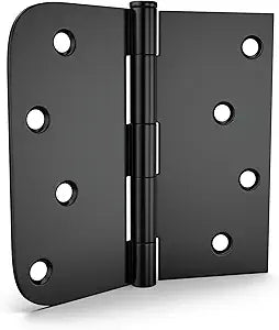 goldenwarm 12 Pack Matte Black Door Hinges 4 x 4 Inch Door Hinge Black Interior Door Hinges with Square & Round Corners Black