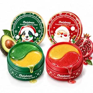 120PCS Christmas Eye Masks, Stocking Stuffers, Collagen Under Eye Patches, Christmas Birthday Gifts for Women Teen Girls, Eye Patches for Puffy Eyes and Dark Circles, Under Eye Mask,Smile Line Patches