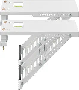 Window Air Conditioner Support Bracket, Window AC Bracket Universal for 5,000-12,000 BTU AC Units, Up to 85lbs, Ajustable Extender Leg, 2-Pack