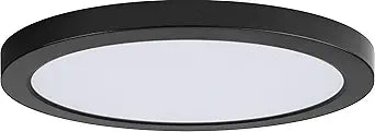 Maxim Lighting Chip 11" Flush Mount | Black Finish | White Pc Shade | Transitional Flush Mount | Ideal for Bedrooms, Hallways & Entryways | Dimmable Wet Rated | 57596WTBK