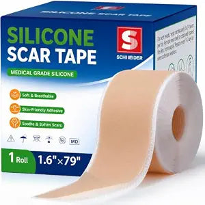 Schneider Silicone Scar Tape, 1.6 in x 79 in Scar Tape, 1 Roll
