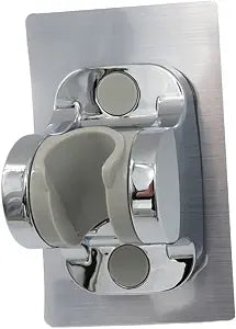 ARTIBETTER Shower Head Holder Bracket Punch-Free Adhesive Shower Nozzle Base 5-Gear Angle Adjustable Head Mount for Handheld Smooth Wall Use in Home Bathroom