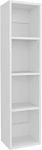 Tuhome 40" High Wall Cabinet, Vertical Wall-Mounted Storage Tower with 4 Spacious Shelves, Slim Bathroom Organizer for Toiletries & Towels, Space-Saving Modern Cabinet, Easy Assembly