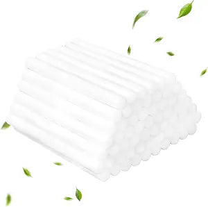 60PCS Humidifier Stick Filter Refill 4 Inch Universal Cotton Replacement Wicks, Rapid Absorption Fits Mini Portable USB Cool Mist Diffusers, Car Travel Humidifiers, Home Bedroom Office Use