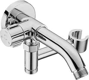 Solid Metal Shower Arm Diverter with Handshower Mount for Hand Held Showerhead and Fixed Spray Head G 1/2 3-Way Bathroom Universal Shower System Replacement Part (Chrome)