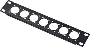 GeeekPi 10 inch 1U D-Series Connectors Rack Panel 7D XLR HDMI Audio Rack Mount Panel for DeskPi RackMate T0/T1/T2/T0 Plus/T1 Plus/TL1/T1/2 Plus Server Cabinet/10 inch Server Rack