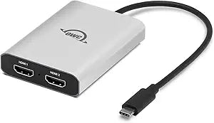 OWC USB-C Adapter to Dual HDMI 4K with DisplayLink - Supports 2 4K Monitors at 60Hz - Compatible with Mac M1/M2/M3/M4, PC, ChromeOS - Plug & Play