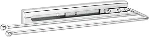 Rev-A-Shelf Under Sink Cabinet Kitchen Bathroom Prong Pullout Extendable 2 Prong Standard Size Towel Bar Organizer, Chrome, 563-51-C