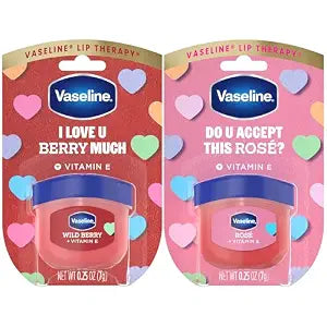 Vaseline Lip Therapy Wild Berry + Rosé Variety 2-Pack – Scented, Lightly Tinted Lip Balms with Vitamin E for Soft, Kissable Lips, 0.25 Oz Ea