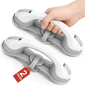 Grab Bars for Shower Seniors Elderly Heavy Duty Safety Grip No Drill,Gray