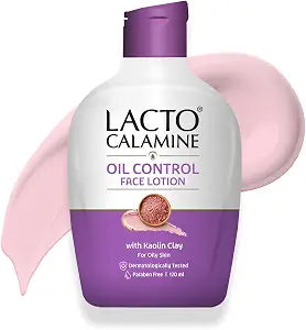 Lacto Calamine Daily Face Moisturizing Lotion for Oily Skin, 4.06 Fl Oz (120 ml), for Pimples, Acne, Dark Spots, and Blackheads