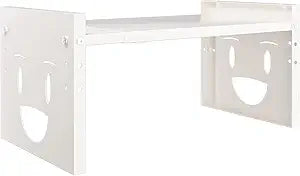 Fun-Face Expandable Cabinet Shelf Organizer,Adjustable Height & Width, Stackable Metal Storage Rack,Kitchen Spice Rack, Pantry Shelf, Countertops (1, White)