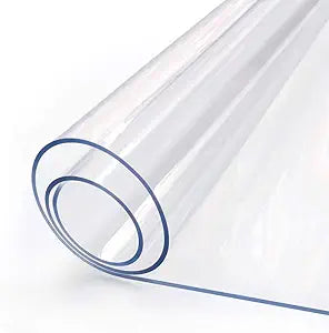 28 x 96 " Clear Plastic Dining Table Protector Tablecloth Desk Pad Mat Wooden Furniture Coffee End Bar Pub Banquet Dinner Table Cloth Top Protection Countertop Cover Waterproof Rectangular PVC Vinyl