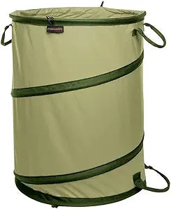 Fiskars Kangaroo Collapsible Garden Bag with Heavy Duty Hardshell Bottom for Yard Waste, 30 Gallon Reusable Container for Lawn Care and Gardening