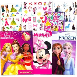 Disney Tattoos Party Favor Bundle for Girls, 150 Pcs