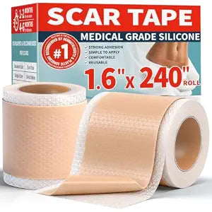 Silicone Scar Tape, 1.6"x240"-6M, Easy to cut