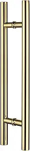 TOGU TG-6012 300mm/12 inches Solid Standoffs Heavy-Duty Commercial Grade-304 Stainless Steel Back to Back Push Pull Door Handles for Wood/Timber/Glass/Metal Front Doors, Barn Door Pulls, PVD Finish