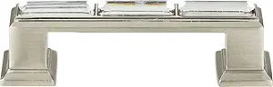 Atlas Homewares Legacy Crystal 3" Center Pull, Finish: Brushed Nickel