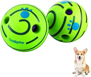 Wobble Giggle Ball for Dogs Durable Interactive Dog Toys for Small Medium Large Dogs (Green, XXL/5.51 inch)
